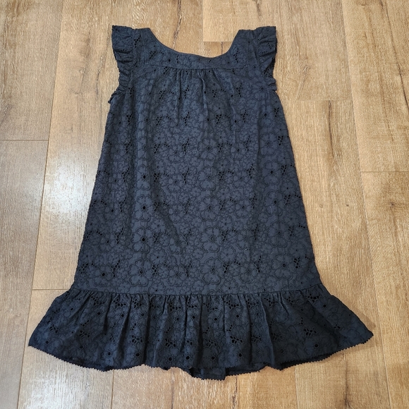 NWT Juicy Couture Eyelet embroidered floral ruffle Mini dress large Boho Twee - Picture 11 of 13